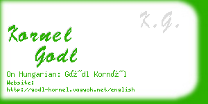 kornel godl business card